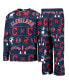 Фото #2 товара Big Boys Navy Cleveland Guardians Allover Print Long Sleeve T-shirt and Pants Sleep Set