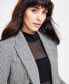 Women's Mini Check Open-Front Faux Double-Breasted Jacket, Created for Macy's