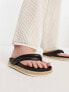 RAID Calvine espadrille toe post sandals in black