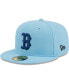 Фото #4 товара Men's Light Blue Boston Red Sox 59FIFTY Fitted Hat