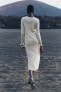 Фото #5 товара Трикотажное платье из смесового льна ZARA