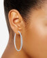 ფოტო #4 პროდუქტის Diamond Graduated Medium Hoop Earrings (1-1/2 ct. t.w.)