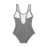 Фото #5 товара Women's Textured Gingham Ruched Full Coverage One Piece Swimsuit - Kona Sol
