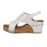 Фото #3 товара Corkys Carley Lace Studded Wedge Womens White Casual Sandals 30-5316-WHLC