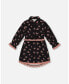 ფოტო #1 პროდუქტის Toddler Girls Printed Flowers Viscose Shirt Dress With Belt - Toddler|Child