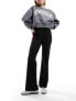 Фото #1 товара Vila high waisted pin tuck pull on trousers in black