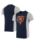 Фото #1 товара Men's Navy, Heathered Gray Chicago Bears Split T-shirt