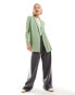 Фото #2 товара JDY lightweight blazer co-ord in sage green