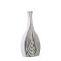 Vase Alexandra House Living White Silver Ceramic 7 x 15 x 33 cm