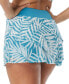 ფოტო #2 პროდუქტის Women's Palm-Print Mesh Layered Swim Skort