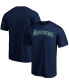 Фото #1 товара Men's Navy Seattle Mariners Official Wordmark T-shirt