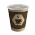 Glass with Lid Algon Cardboard Disposable Coffee 36 Units (12 Pieces)