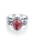 Кольцо Bling Jewelry Bezel Gemstone Rhodochrosite Серебристый, 6 - фото #2