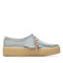 Фото #1 товара Clarks Wallabee Cup 26170042 Womens Blue Oxfords & Lace Ups Casual Shoes