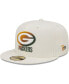 Фото #1 товара Men's Cream Green Bay Packers Chrome Color Dim 59FIFTY Fitted Hat