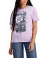 ფოტო #1 პროდუქტის Juniors' Faded-Rose-Graphic Cotton T-Shirt