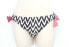 ELLA MOSS Black Veranda Womens Swimwear Tunnel Side Bikini Bottom Size L