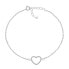 Delicate silver heart bracelet BRC59W