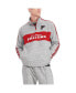 Фото #1 товара Men's Heathered Gray Atlanta Falcons Mario Quarter-Zip Jacket