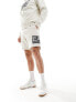 Armani EA7 large side logo sweats shorts in beige co-ord 2XL - фото #1