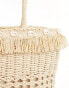 My Accessories open weave shell detail bag in natural