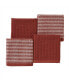 Фото #1 товара Long Borough Turkish Cotton 4 Piece Washcloth Set, 12" x 12"