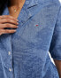 Фото #6 товара Tommy Jeans Oversized Chambray Shirt in Blue