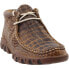 Фото #2 товара Ferrini Print Crocodile Belly Rogue Chukka Booties Womens Brown Casual Boots 637