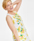 Фото #4 товара Women's 100% Linen Floral-Print Sleeveless Midi Dress, Created for Macy's