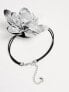 Фото #3 товара ASOS DESIGN choker necklace with metallic silver corsage detail