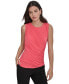 Фото #1 товара Women's Crewneck Sleeveless Side-Ruched Knit Top