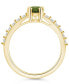 ფოტო #3 პროდუქტის Peridot (1 Ct. T.W.) and Diamond (1/3 Ct. T.W.) Ring in 14K Yellow Gold