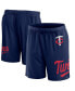 Men's Navy Minnesota Twins Clincher Mesh Shorts