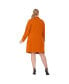 ფოტო #2 პროდუქტის Plus Size Ruched Front Buttoned Down Mini Shirt Dress