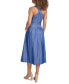 Women's Square-Neck Sleeveless Denim Dress