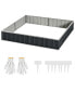 Metal Raised Garden Bed No Bottom Large Steel Planter Box w/ Gloves