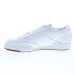 Reebok Club C 85 Mens White Leather Lace Up Lifestyle Sneakers Shoes