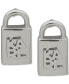 ფოტო #1 პროდუქტის Logo-Embossed Padlock Stud Earrings