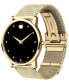 ფოტო #2 პროდუქტის Unisex Swiss Museum Classic Gold-Tone PVD Stainless Steel Mesh Bracelet Watch 40mm