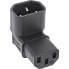 Фото #1 товара InLine Power supply adapter IEC 60320 C14/C13 - up/down angled - 3pin. IEC device