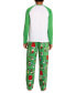 Matching Men's Peanuts Raglan-Sleeve Top and Pajama Pants Set