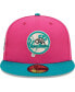 Фото #2 товара Men's Pink, Green New York Yankees Cooperstown Collection Yankee Stadium Passion Forest 59Fifty Fitted Hat