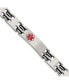 ფოტო #1 პროდუქტის Stainless Steel Enamel Black Rubber Medical ID 8.5" Bracelet