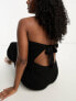 Фото #3 товара ASOS DESIGN rib bandeau maxi beach dress in black