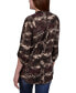 ფოტო #2 პროდუქტის Petite 3/4 Roll Tab Sleeve Y-Neck Top