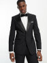 Фото #1 товара Noak 'Verona' wool-rich skinny tuxedo suit jacket in black