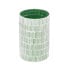 Candleholder Green Crystal Cement 13 x 13 x 20 cm