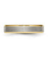 ფოტო #2 პროდუქტის Titanium Brushed Yellow IP-plated Beveled Edge Band Ring