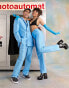 Фото #2 товара COLLUSION Unisex trousers in blue co-ord