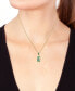 ფოტო #2 პროდუქტის EFFY® Green Quartz (6 ct. t.w.) & Diamond Accent 18" Pendant Necklace in 14k Gold